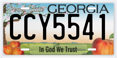 GA license plate CCY5541