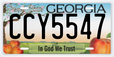 GA license plate CCY5547