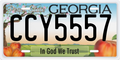 GA license plate CCY5557