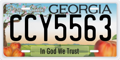 GA license plate CCY5563