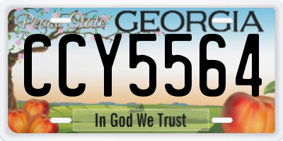 GA license plate CCY5564