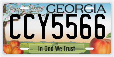 GA license plate CCY5566