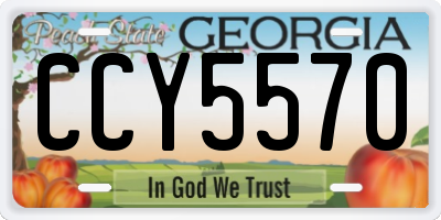 GA license plate CCY5570