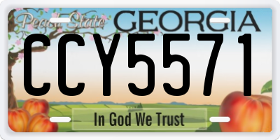 GA license plate CCY5571