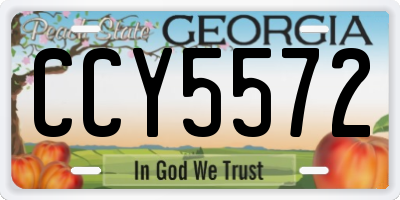 GA license plate CCY5572