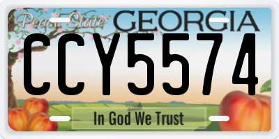 GA license plate CCY5574