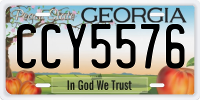 GA license plate CCY5576