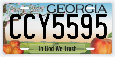 GA license plate CCY5595