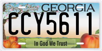 GA license plate CCY5611