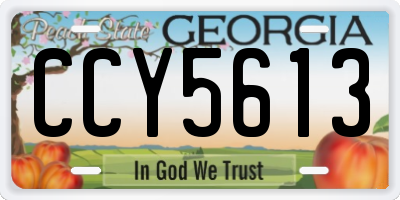 GA license plate CCY5613