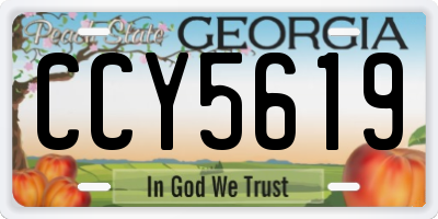 GA license plate CCY5619