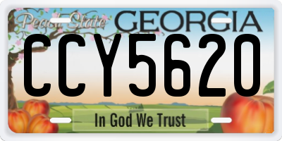 GA license plate CCY5620