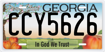 GA license plate CCY5626