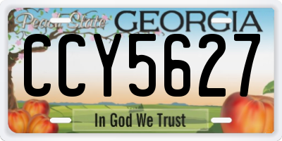 GA license plate CCY5627