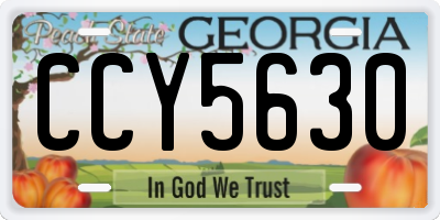 GA license plate CCY5630