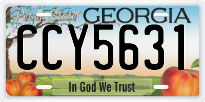 GA license plate CCY5631