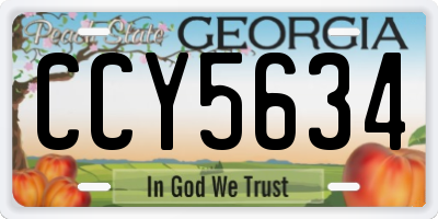 GA license plate CCY5634
