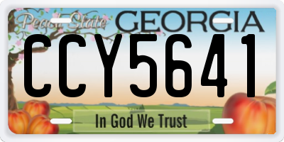 GA license plate CCY5641