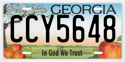 GA license plate CCY5648