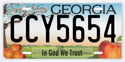 GA license plate CCY5654