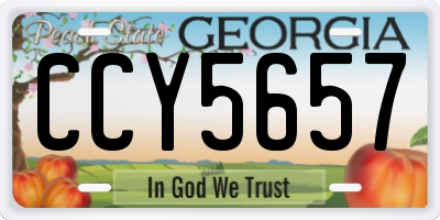 GA license plate CCY5657