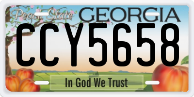 GA license plate CCY5658