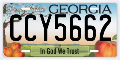 GA license plate CCY5662