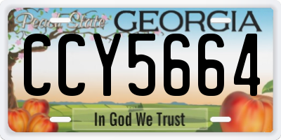 GA license plate CCY5664