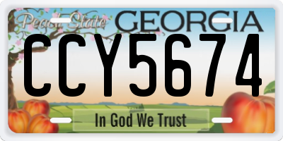 GA license plate CCY5674