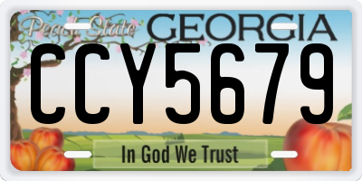 GA license plate CCY5679