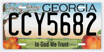 GA license plate CCY5682