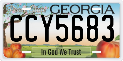 GA license plate CCY5683