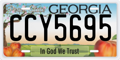 GA license plate CCY5695
