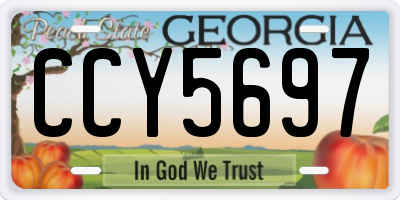 GA license plate CCY5697