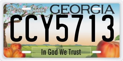 GA license plate CCY5713