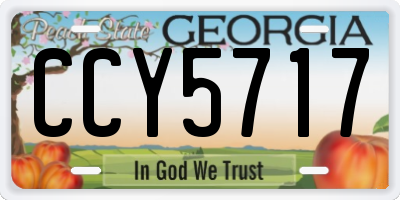 GA license plate CCY5717