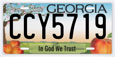 GA license plate CCY5719
