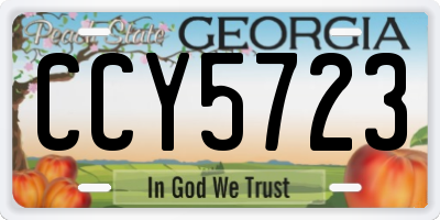 GA license plate CCY5723