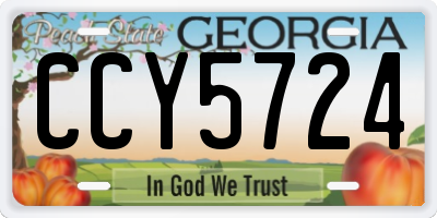 GA license plate CCY5724
