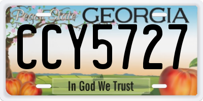 GA license plate CCY5727