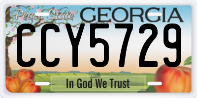GA license plate CCY5729