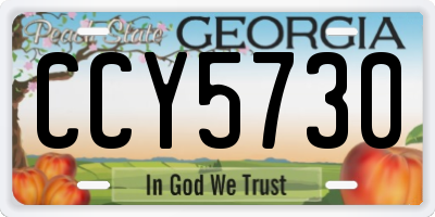 GA license plate CCY5730