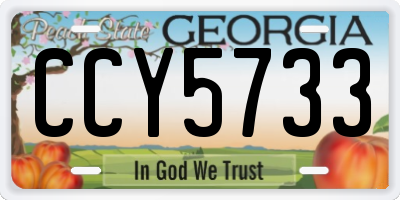 GA license plate CCY5733
