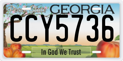 GA license plate CCY5736