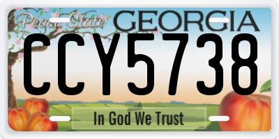 GA license plate CCY5738