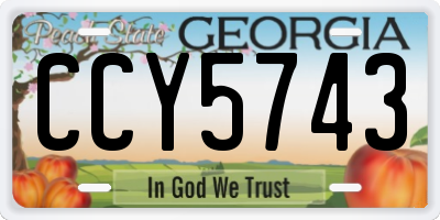 GA license plate CCY5743