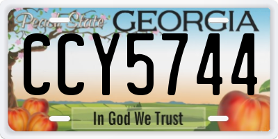 GA license plate CCY5744