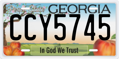 GA license plate CCY5745