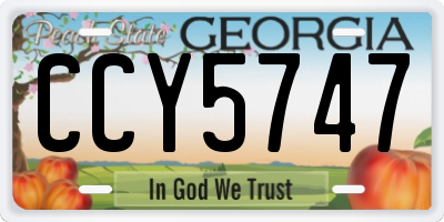 GA license plate CCY5747