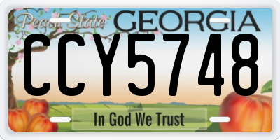 GA license plate CCY5748